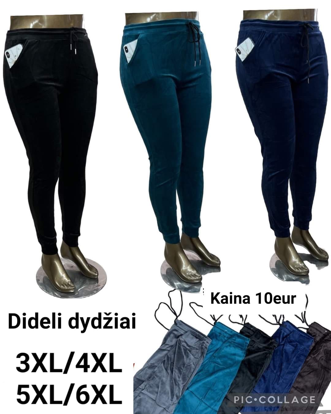 Plonos veliūrinės kelnės