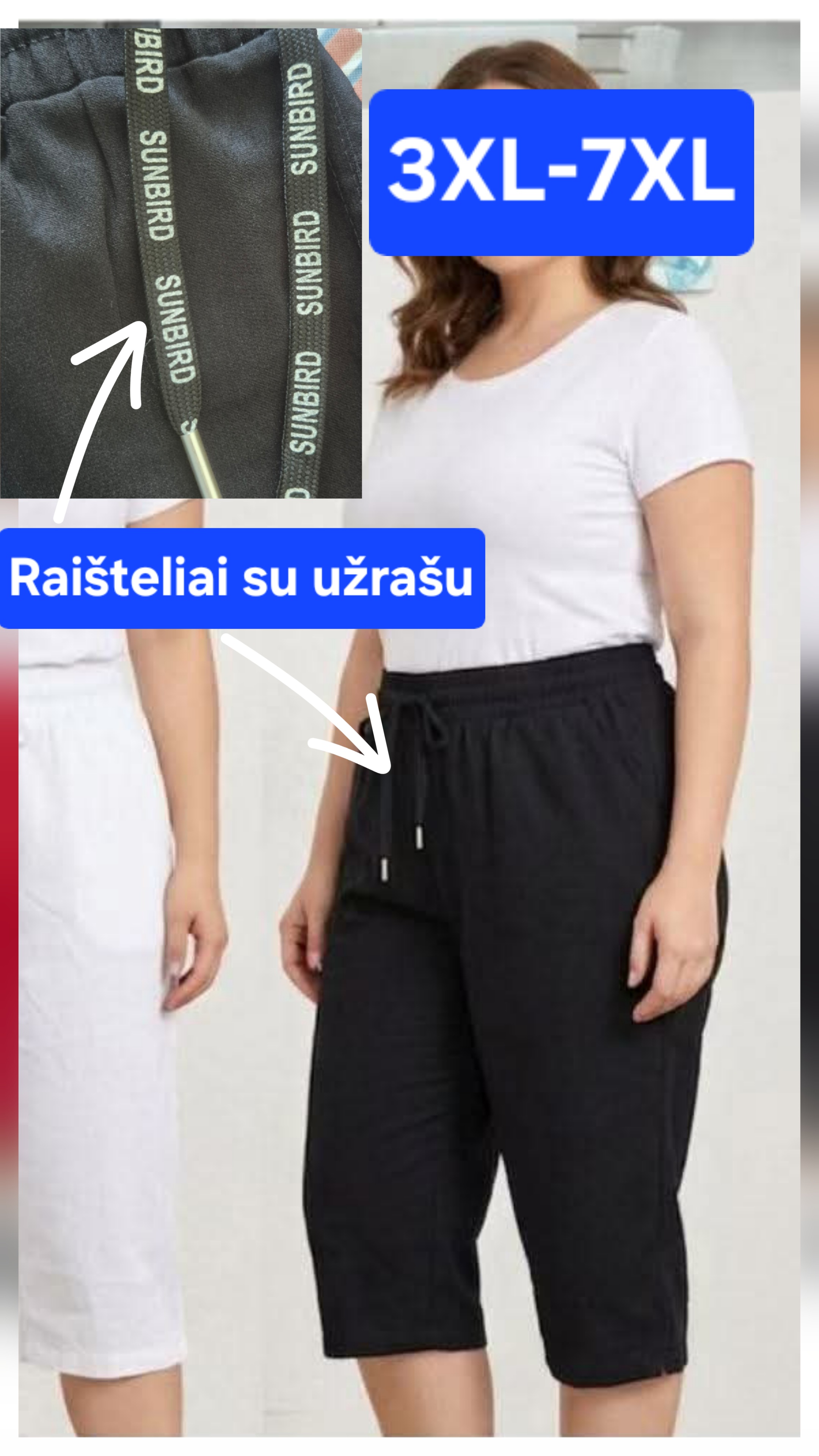 Juodi moteriški bridžai