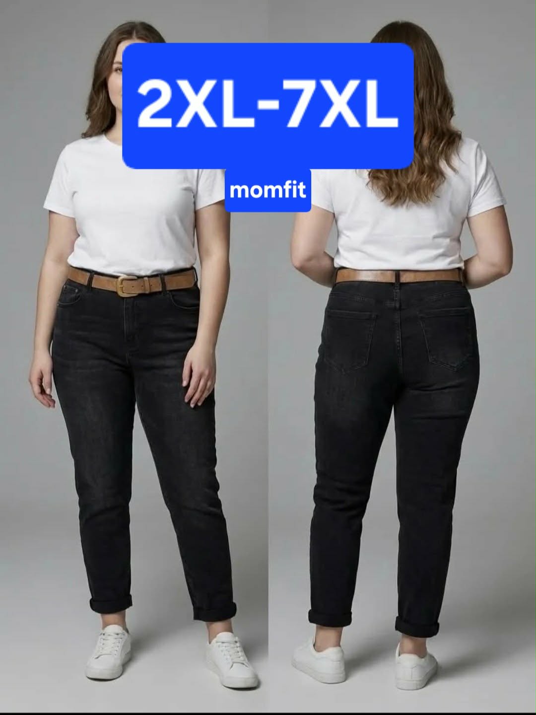Momfit pilki džinsai