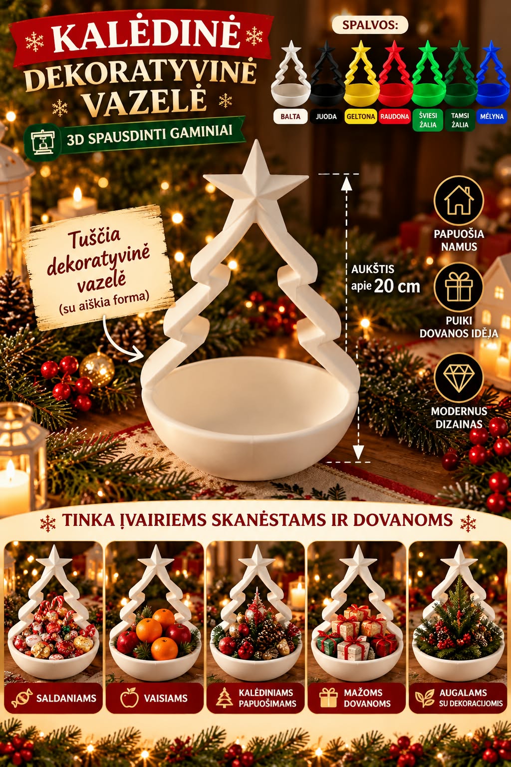 3d vaza Eglutė